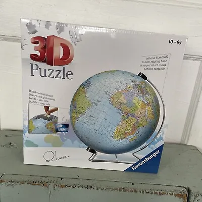 $28 • Buy The Earth World Globe 3D Jigsaw Puzzle Ravensburger 550 Piece NEW SEALED
