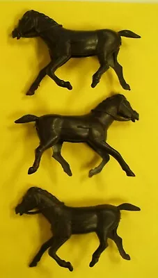 Vintage Marx Playset Horse  1 Black Soft Plastic Horse  • $3.50