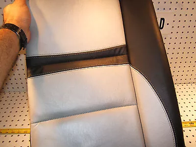 Mercedes 99 C43 AMG Rear Seat R Inner Section Leather Black White Back 1 Cover • $425