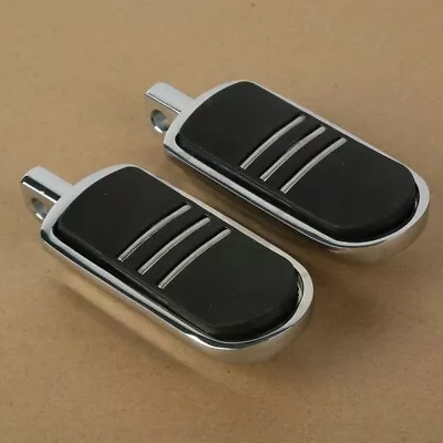 Chrome Floor Boards Footpegs Footrest For Softail Dyna Sportster GL1800 Touring • $52.24