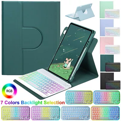 360 Rotating Case Backlit Keyboard For IPad 7/8/9/10th Generation Air 4 5 Pro 11 • £13.99