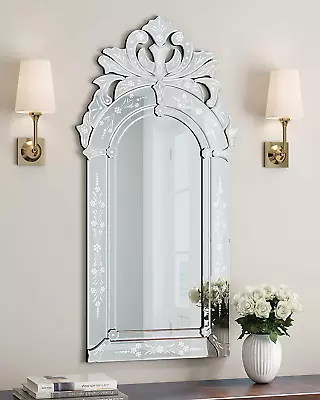Wall Mounted Squared Mirror Venetian Mirror Decor For The Living Room Bathroom • $274.16