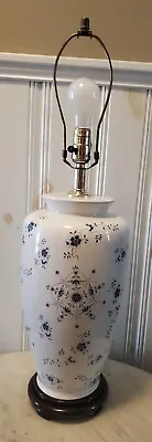 Large Delft Ginger Jar Lamp- 3 Way Level Light Switch • $85