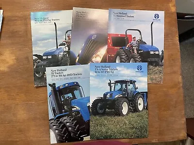 Vintage Lot 5 New Holland Tractors Farm Equipment Brochure Dealer Sales Catalog • $18.99