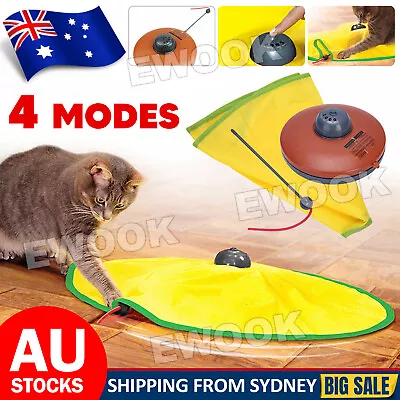 Electronic Kitten Cat Meow Toy Rotating The Mouse Chase Interactive AU • $18.95