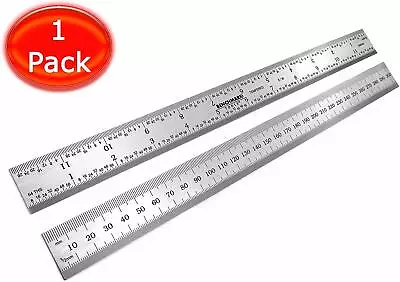 Benchmark Tools 12 /300 Mm English Metric Machinist Ruler Brushed Stainless • $7.99