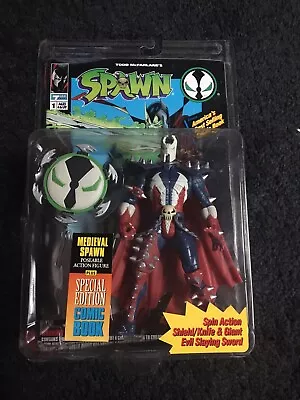 Spawn Series 1 Medieval Spawn Blue Todd Toys 1994 • $14.99