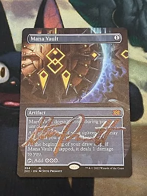 1x X1 NM Borderless Mana Vault Shadow Signed By Steve Prescott 2x2 MTG • $75