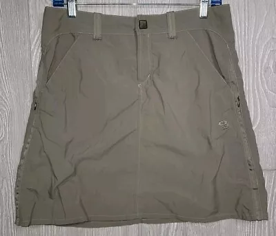 Mountain Hardwear Skirt Womens Size 8 Outdoor Hiking Pockets Nylon Green Stretch • $18.99