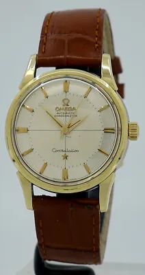Omega Ref 14381-11 Steel/Gold Auto 34mm Silver Dial Constellation Chronometer • $3400