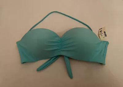 AEROPOSTALE Swimsuit Bikini Top Light Blue Padded Live Love Dream Size XL • £9.64