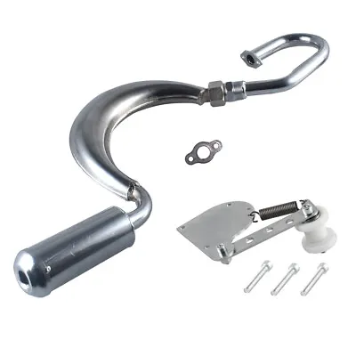 Silver Exhaust Pipe Muffler Chain Tensioner For 48/66cc 70cc80cc Motorized Bike • $76.99