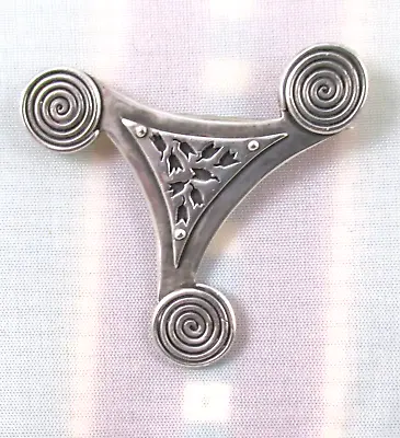 Unusual Vintage Celtic Swirl Design Brooch. Sterling • $45