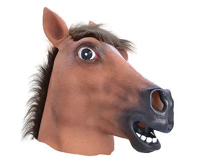 £17.95 • Buy Horse Head Panto Animal Face Mask Overhead Latex Prop Fancy Dress 