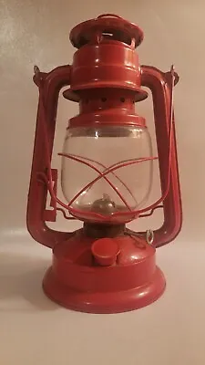 11 Inch Red Kerosene Hurricane Lantern • $22.95