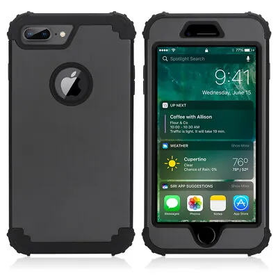 $23.99 • Buy Heavy Duty Tough 3 In1 Rugged Shorkproof Case For Apple IPhone 6 6s 7 8 Plus
