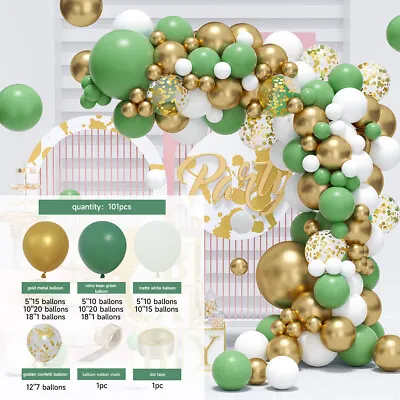 Sage Balloons+Balloon Garland Arch Kit Set Birthday Wedding Party Decorations • $21.40