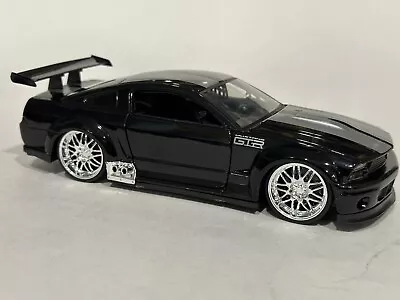 JADA 2006 Ford Mustang GT-R  1:24 BLACK + SILVER STRIPES No Box • $10