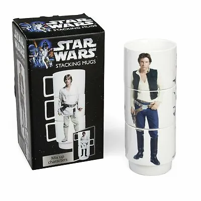 £8.99 • Buy Underground Toys Star Wars Stackable Coffee Mugs 3 Set Tableware & Serving Gift