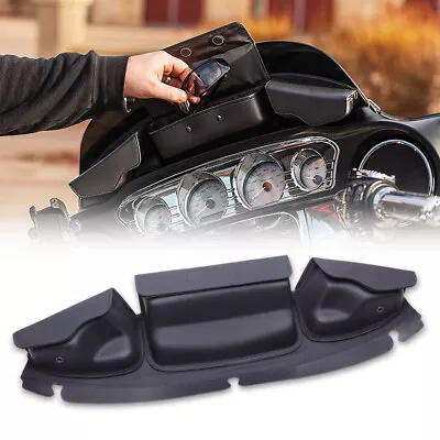 Large Blalck Motorcycle Waterproof Windshield Bag W/ 3 Pocket Pouch For Harley • $55.89