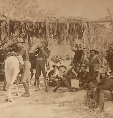 StereoView Photo Card - Soldiers Resting From Lawton’s Expedition - B.W. Kilburn • $20