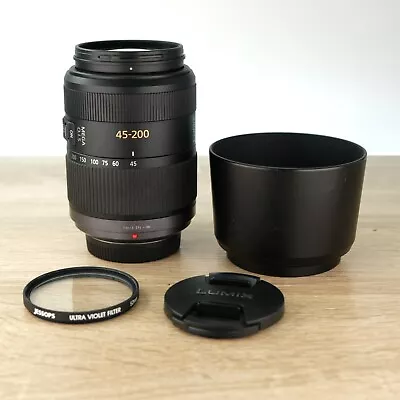 Panasonic Lumix 45-200mm Zoom Lens F/4-5.6 G Vario Mega O.I.S. For M43 CSC • £134.99