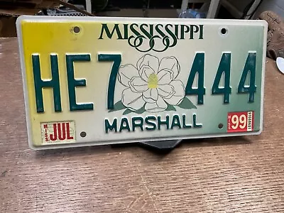 License Plate Vintage Marshall Mississippi HE7 444 Rustic USA • $12.25