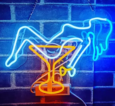 Cocktails Martini Girl Bar Acrylic 14  Neon Light Sign Lamp Beer Wall Decor Pub • $64.99