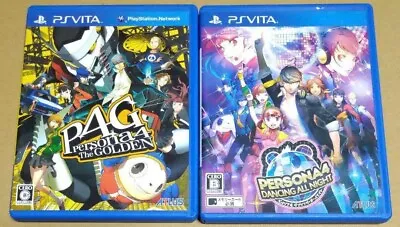 Persona 4 The Golden P4G & Dancing All Night Set PS Vita PSV Japanese Ver Tested • $74.72