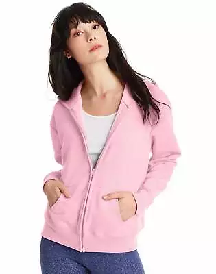 $18.11 • Buy Hanes Full-Zip Hoodie Sweatshirt Womens ComfortSoft EcoSmart Pockets Soft Ribbed