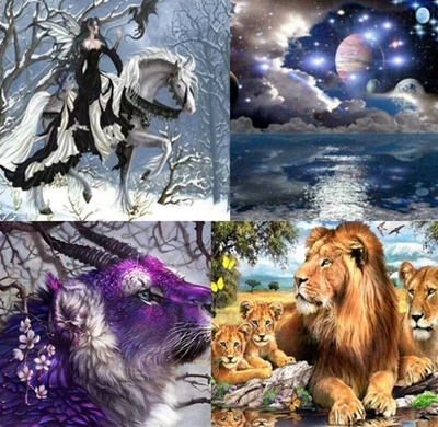 $15.95 • Buy 5D Diamond Painting Kit Full Square Drill Mixed Pictures Home Decor Art Craft