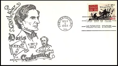 1181-7 Battle Of The Wilderness FDC ABC/Henry Cachet VF UA Open Flap. • $3.95
