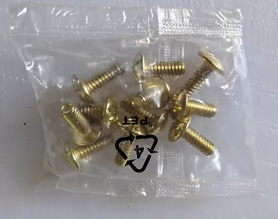 Pack Of 11 Ceiling Fan Blade Screws 10-24 X 1/2  Polished Brass • $2.50