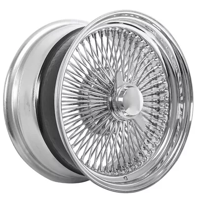 15x7  Wire Wheels Standard 100-spoke Straight Lace Chrome Rims (w01) • $1049