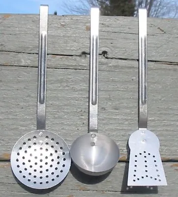 Vtg Aluminum Stainless Steel Looking Toy Utensils Spatula Ladle Sieve Child Play • $16.95