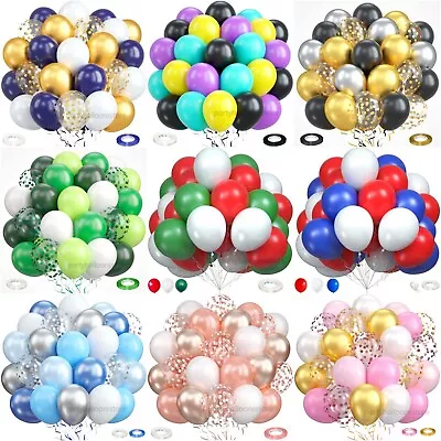 £6.47 • Buy 100 X Latex PLAIN BALOON BALLONS Helium BALLOONS Quality Party Birthday Wedding