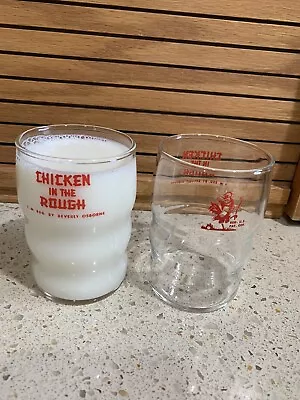 Vtg Chicken In The Rough 8 Oz. Drinking Glasses (2) • $19.95