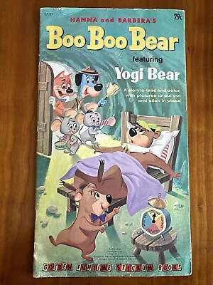 Boo-boo Bear Featuring Yogi Bear Golden Funtime Stickum Books 1961 Vintage Kids • $25