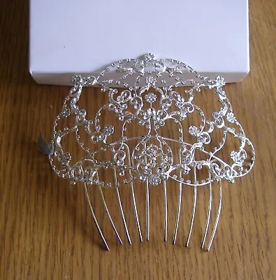 Linzi Jay Bridal  Diamante  Comb Tiara Headwear  In Original Box  Vgc • £12