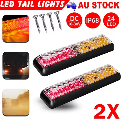 2X Trailer Lights LED Tail Lights Truck Ute Caravan Stop Indicator 12V 24V  Lamp • $26.45