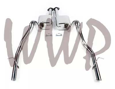 Polish Stainless Dual CatBack Exhaust System 94-97 Mustang GT/Cobra 4.6L/5.0L V8 • $369.95