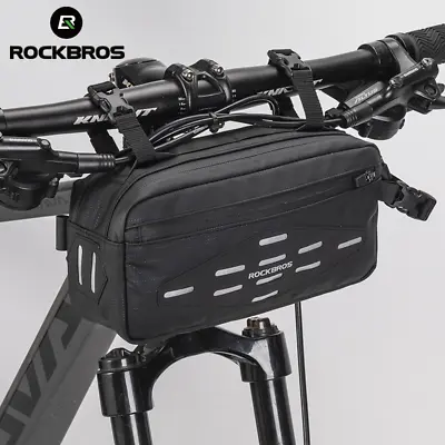 ROCKBROS Bike Front Handlebar Bag Cycling Bag Waterproof Bike Top Tube Pannier • $19.99