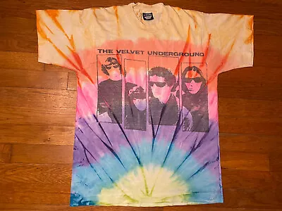 VTG 80s 90s Velvet Underground Tie Dye Single Stitch Punk Indie T Shirt USA M • $56