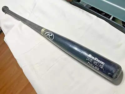 DAVE HOLLINS  Game Used Rawlings Adirondack Baseball Bat PHILADELPHIA PHILLIES • $239