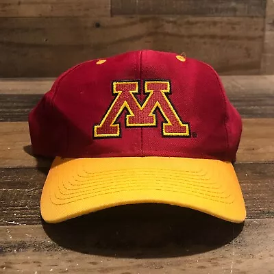 VTG Minnesota Gophers Hat Snapback Cap Mens Maroon NCAA Hockey 90s Logo 7 - READ • $24.88