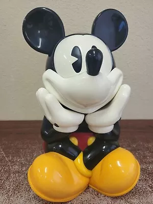 Vintage Rare Walt Disney Mickey Mouse Talking Cookie Jar 13x9 Inches Working 80s • $59.99