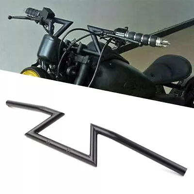 7/8  Motorcycle Handlebars Z Bar Drag Bars Black Fit Harley Honda Yamaha Suzuki • $123.36