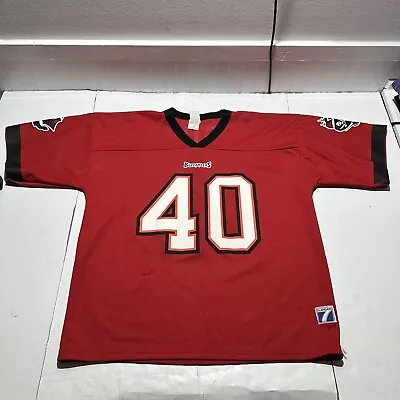 Vintage Mike Alstott Football Jersey Mens XL Logo 7  Tampa Bay Buccaneers #40 • $28