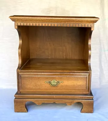 Ethan Allen? Heirloom Nutmeg Cherry Wood Open Cabinet Nightstand 6241-0 - Rare!! • $159.99