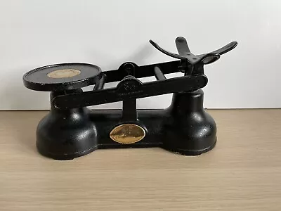 Vintage The Salter Staffordshire Black Balance Kitchen Weighing Scales Used • £19.99